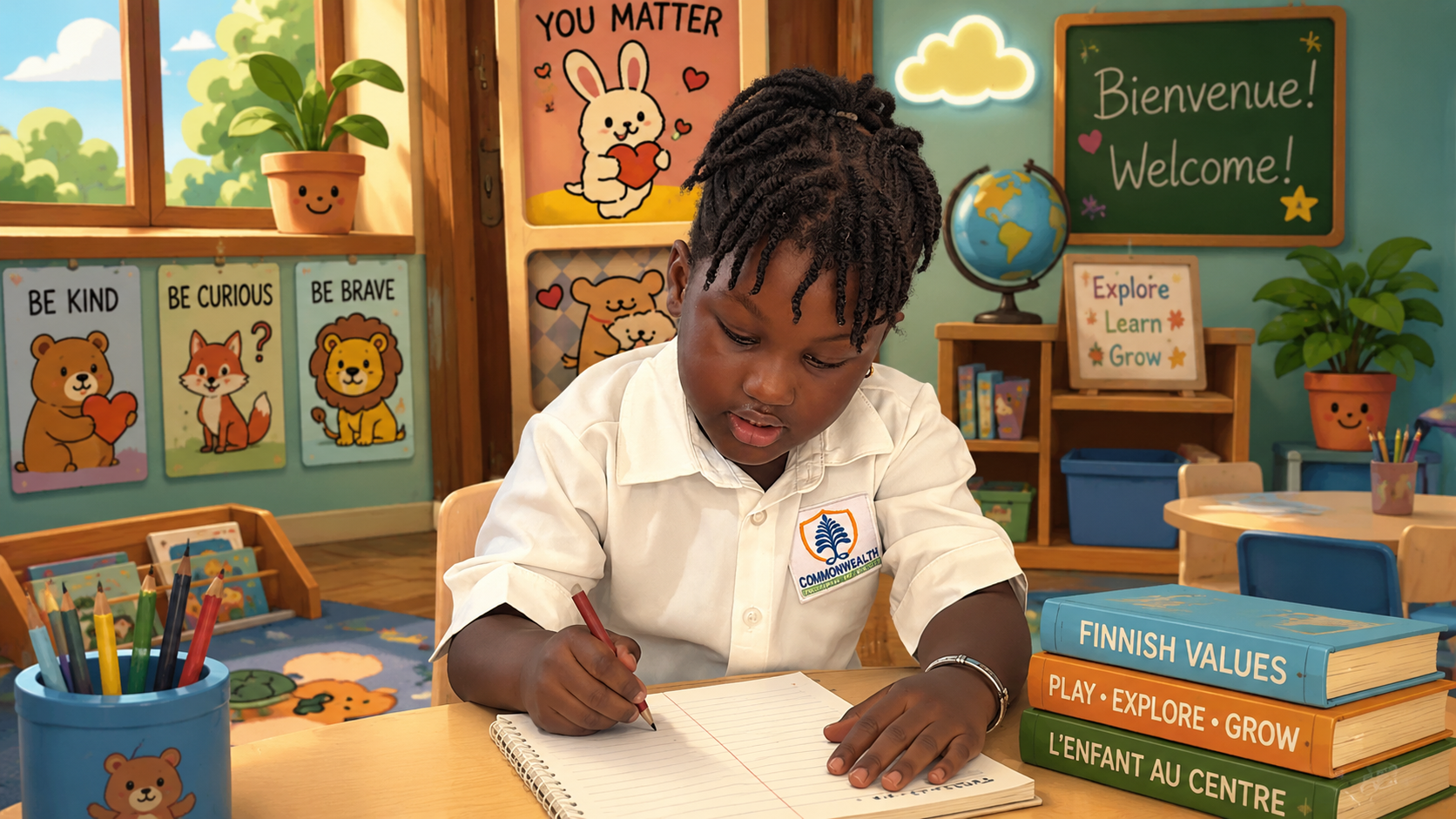 Enfant en activité créative
